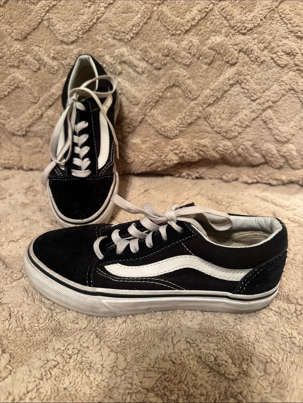 Vans Kids Black and White Old Skool Sneakers